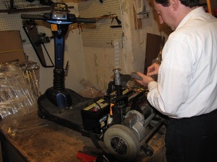 motorized wheechair repair by technician at medical arts